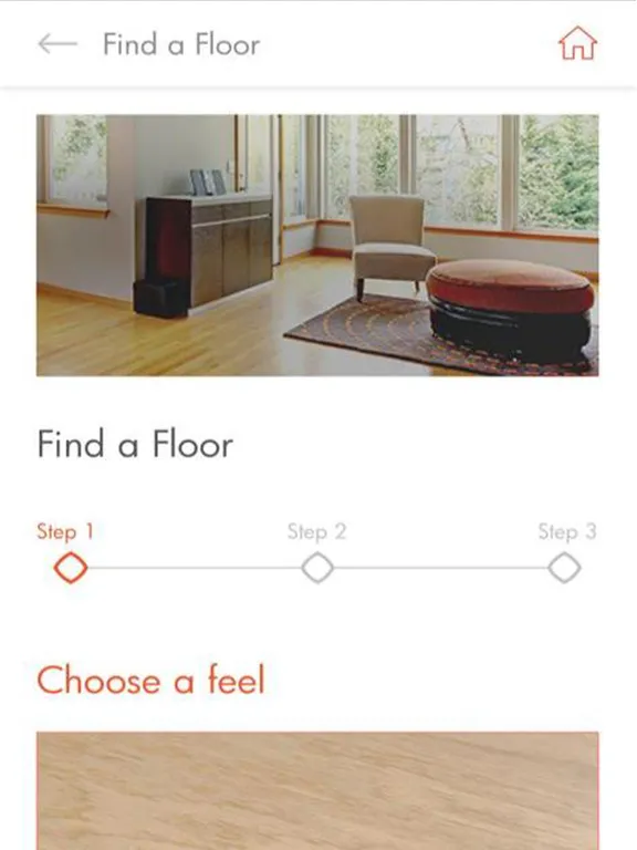 Tangkapan layar Mikasa Floors iPad 