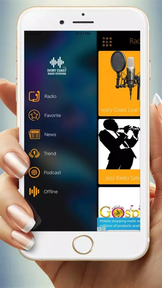 Tangkapan layar Ivory Coast Radio & News