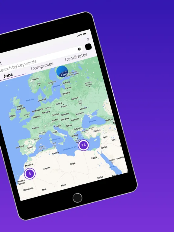 JobFii - Find Jobs by Map iPad  Screenshots