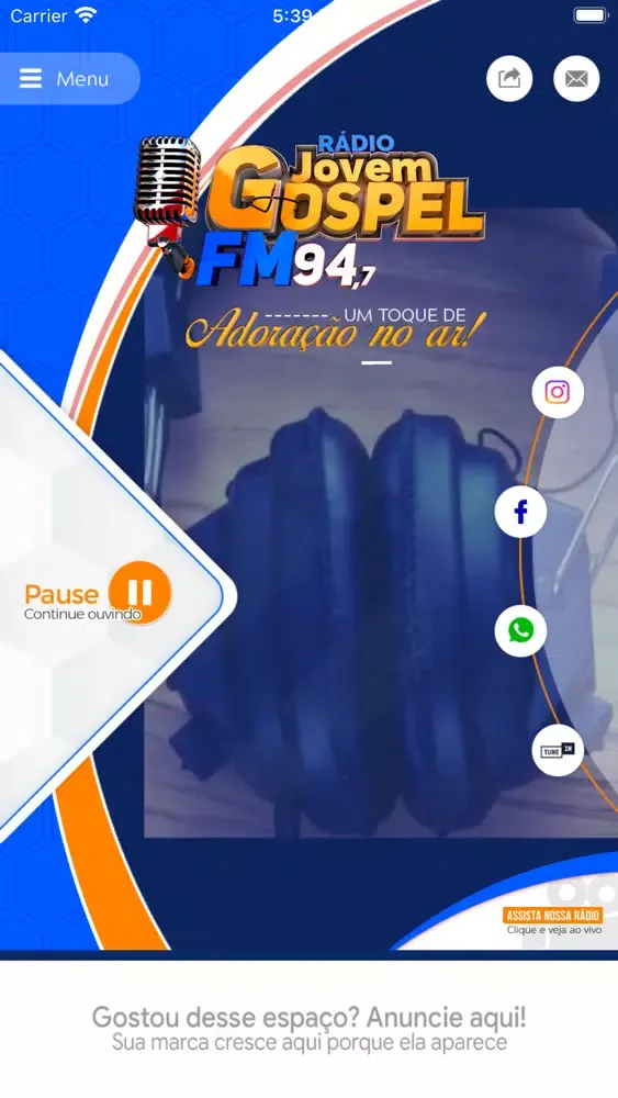 Скриншоты RÁDIO JOVEM GOSPEL FM