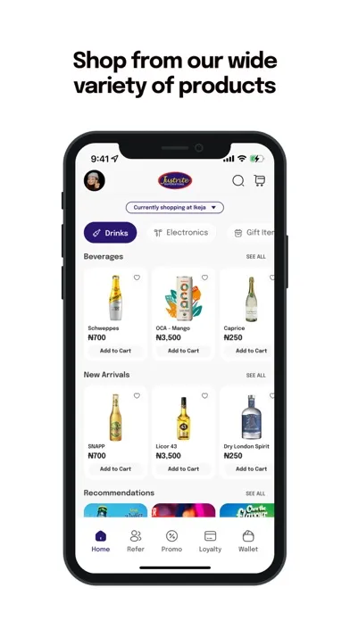 Screenshot di Justrite App