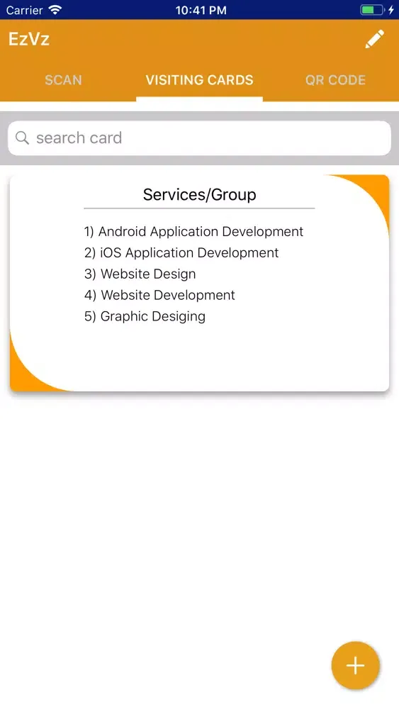 EzVz - Business Visiting card স্ক্রিনশট