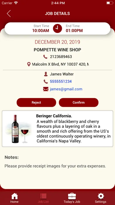 KA Ross Marketing Tasting App Screenshots