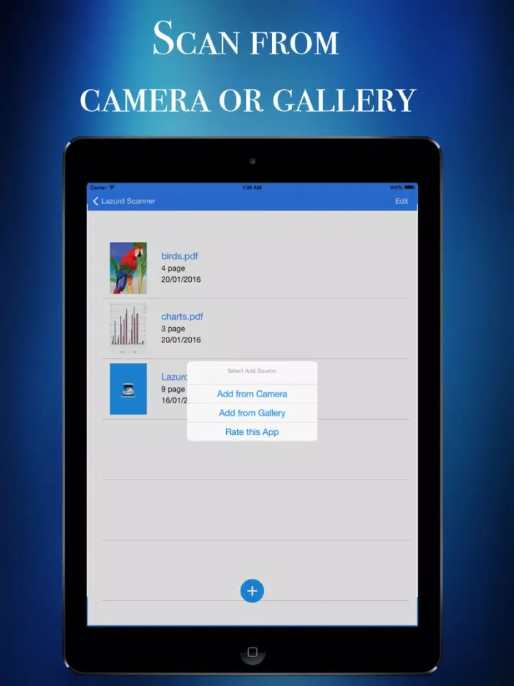 Скриншоты Lazurd - PDF Scanner | Document Scanner Pro iPad 