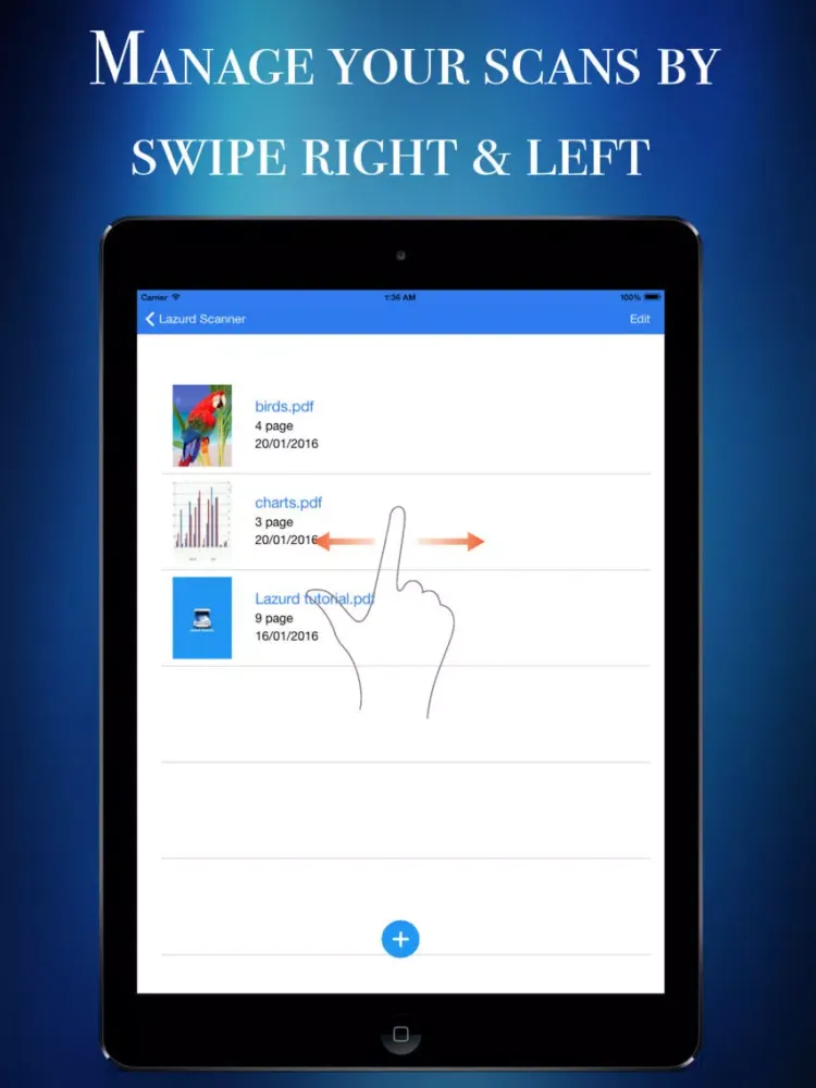 Скриншоты Lazurd - PDF Scanner | Document Scanner Pro iPad 