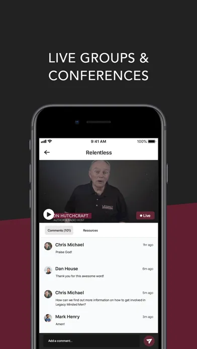 Zrzuty ekranu Legacy Minded Men App