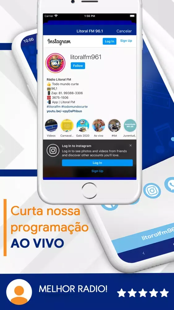 Rádio Litoral FM 96.1. Screenshots