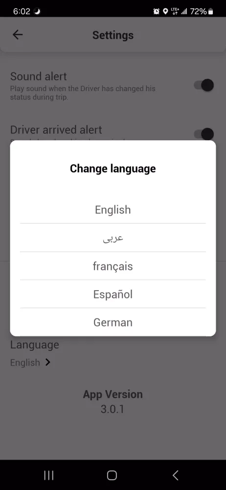 Tangkapan layar Fare