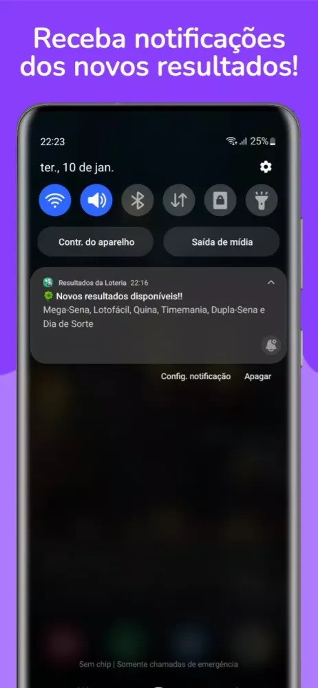 Screenshot di Resultados da Loteria
