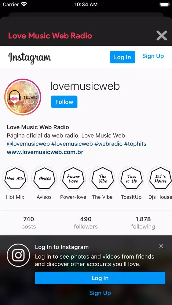 Love Music Web Radio سکرین شاٹس