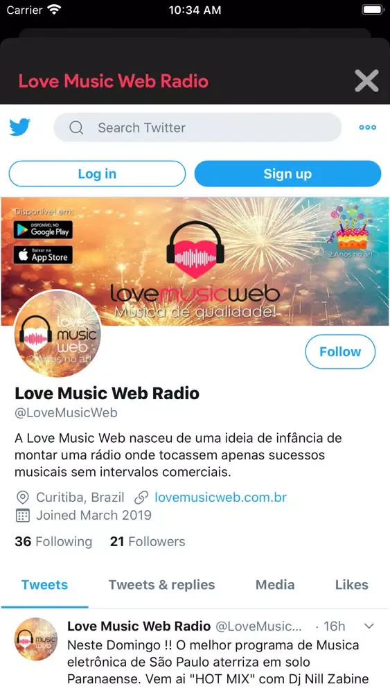 Love Music Web Radio سکرین شاٹس