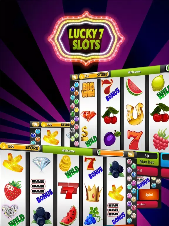Capturas de tela do Lucky 7 Slot Machines – Spin 777 Lottery Wheel iPad 