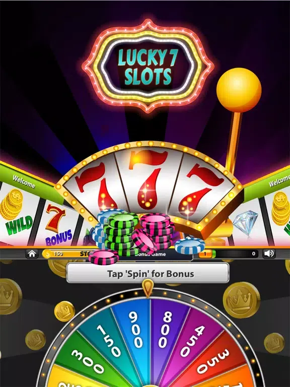 Capturas de tela do Lucky 7 Slot Machines – Spin 777 Lottery Wheel iPad 
