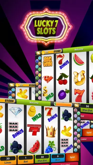 Capturas de tela do Lucky 7 Slot Machines – Spin 777 Lottery Wheel