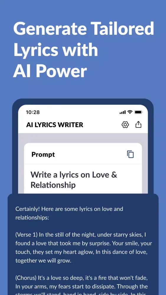 AI Lyrics Ekran Görüntüleri