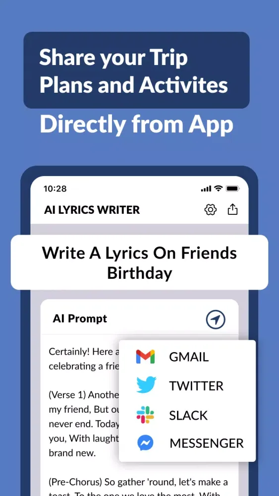 AI Lyrics Ekran Görüntüleri