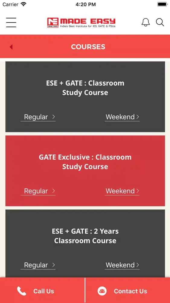 MadeEasy.in Screenshots