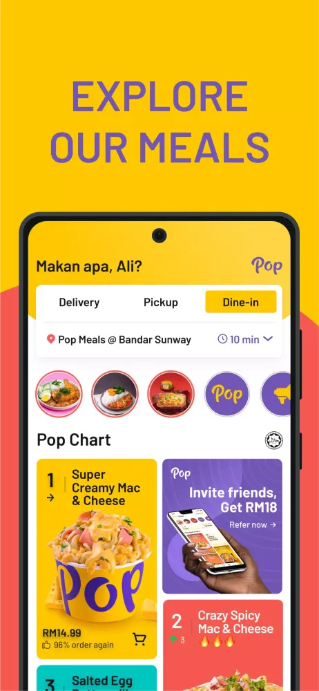 Pop - Meals just like home Screenshots