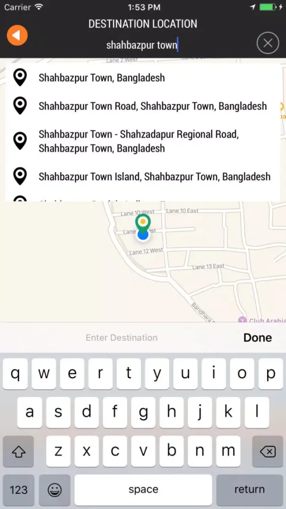 Tangkapan skrin MamaJaben - Taxi Booking App