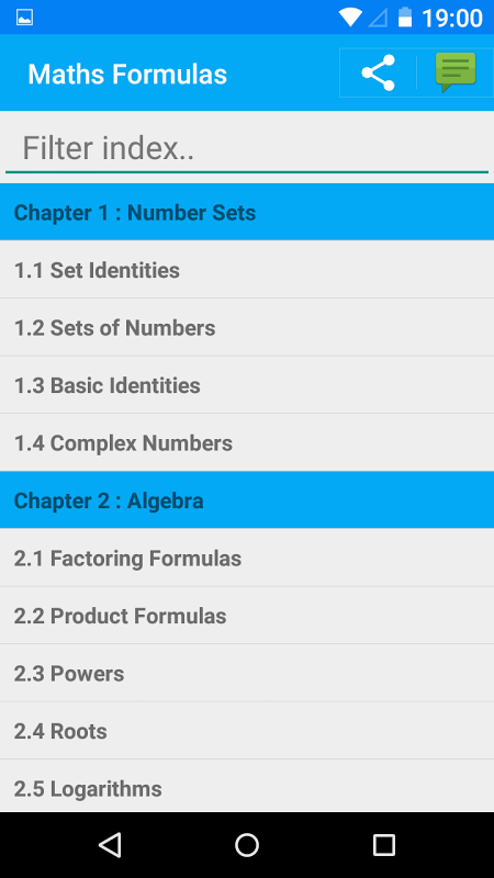 Tangkapan skrin Maths Formulas