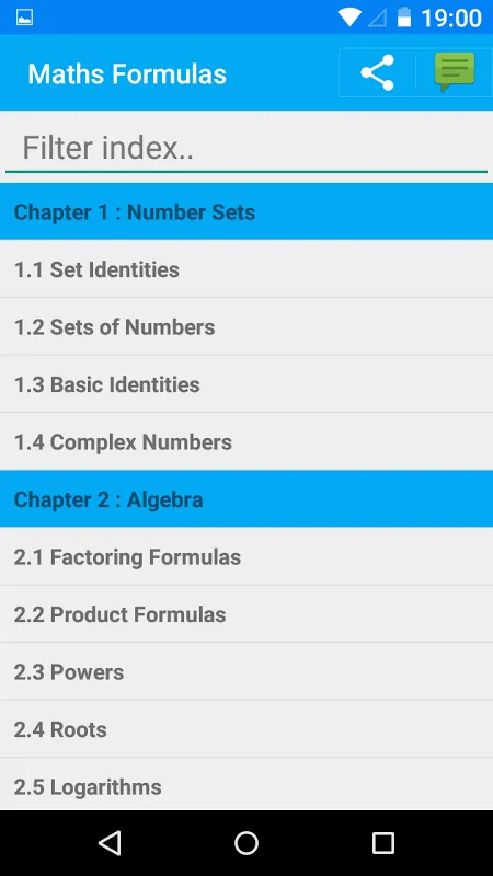Tangkapan layar Maths Formulas