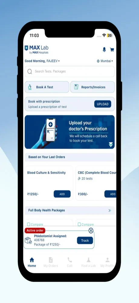 Max Lab - Blood Test Screenshots