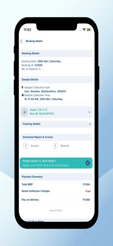 Max Lab - Blood Test Screenshots