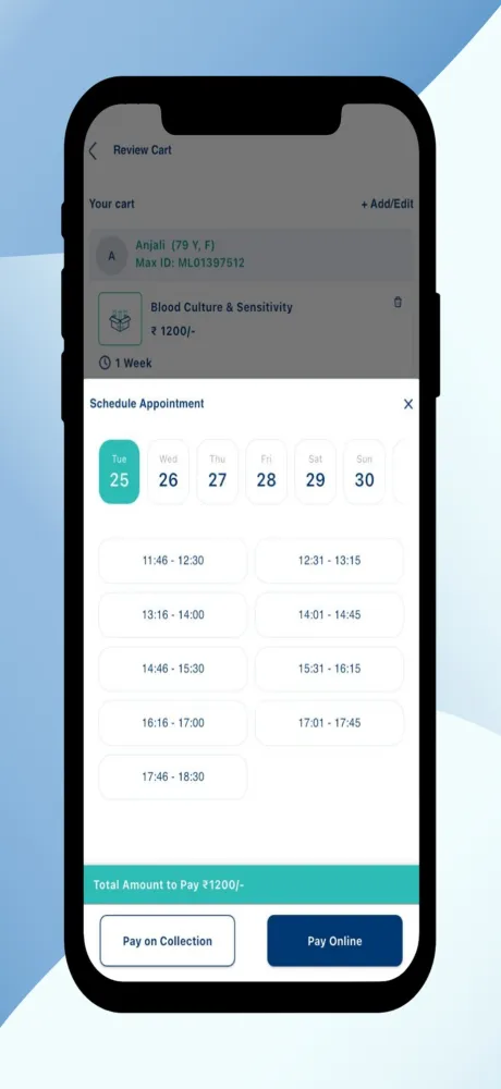 Max Lab - Blood Test Screenshots