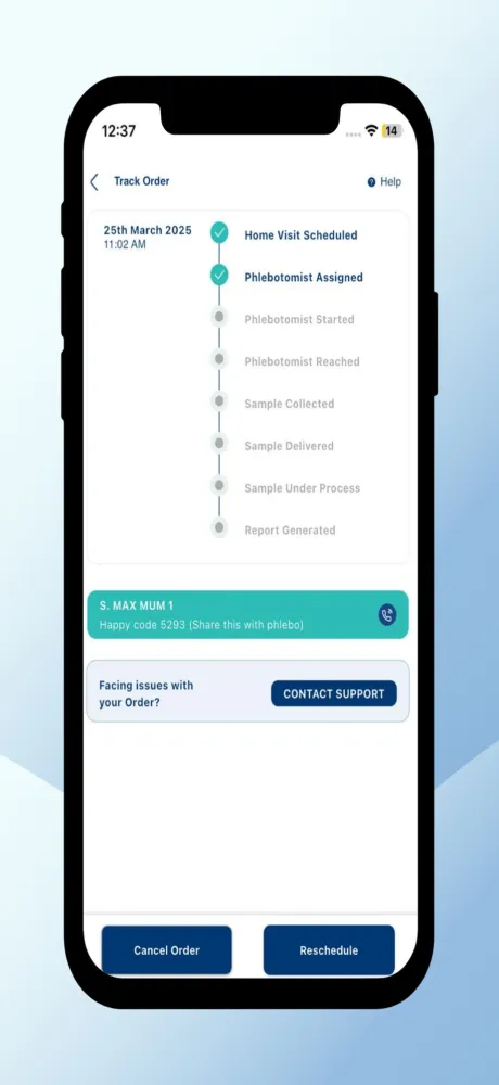 Max Lab - Blood Test Screenshots