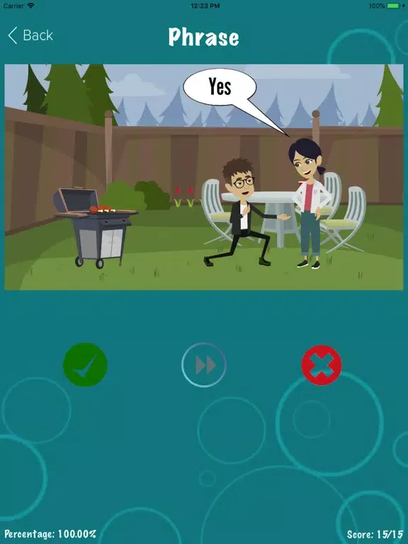 Capturas de tela do MBCT First Phrases iPad 