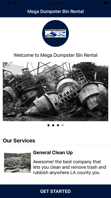 Capturas de tela do Mega Dumpster Bin Rental