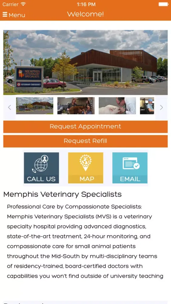 Memphis Veterinary Specialists 스크린샷