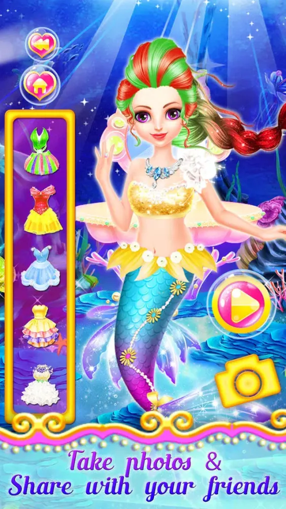 Tangkapan skrin Mermaid Princess Dress Up - Princess Girls Games!