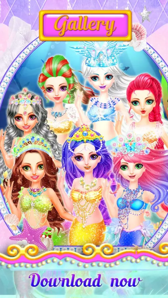 Tangkapan skrin Mermaid Princess Dress Up - Princess Girls Games!