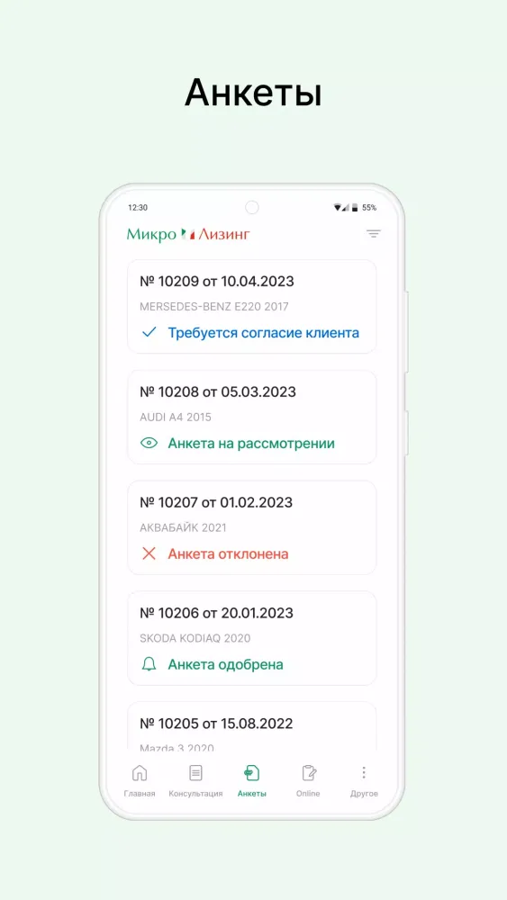 Screenshot di Микро Лизинг