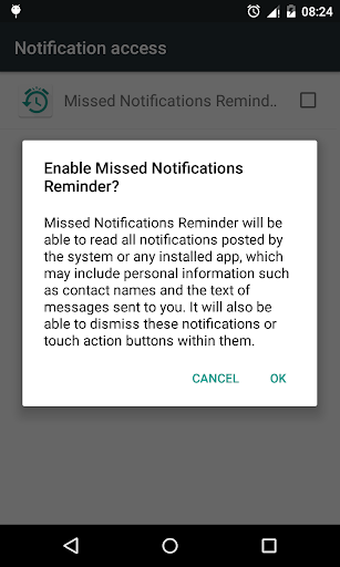 Missed Notifications Reminder Screenshots