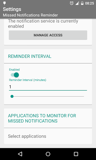 Missed Notifications Reminder Screenshots