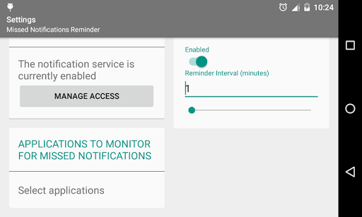 Missed Notifications Reminder Screenshots