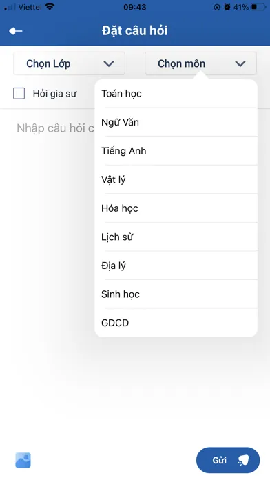 Ảnh chụp màn hình của Mobifone MLearn