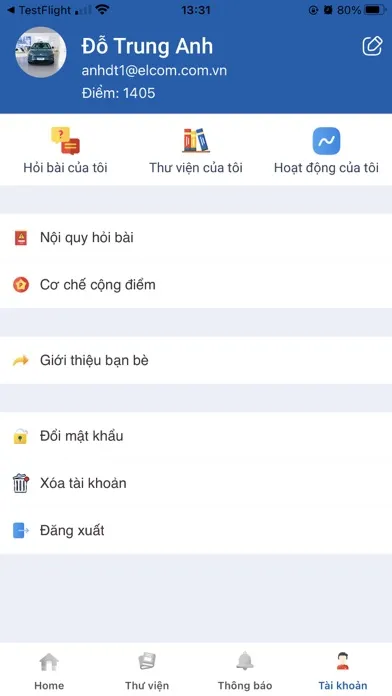 Ảnh chụp màn hình của Mobifone MLearn