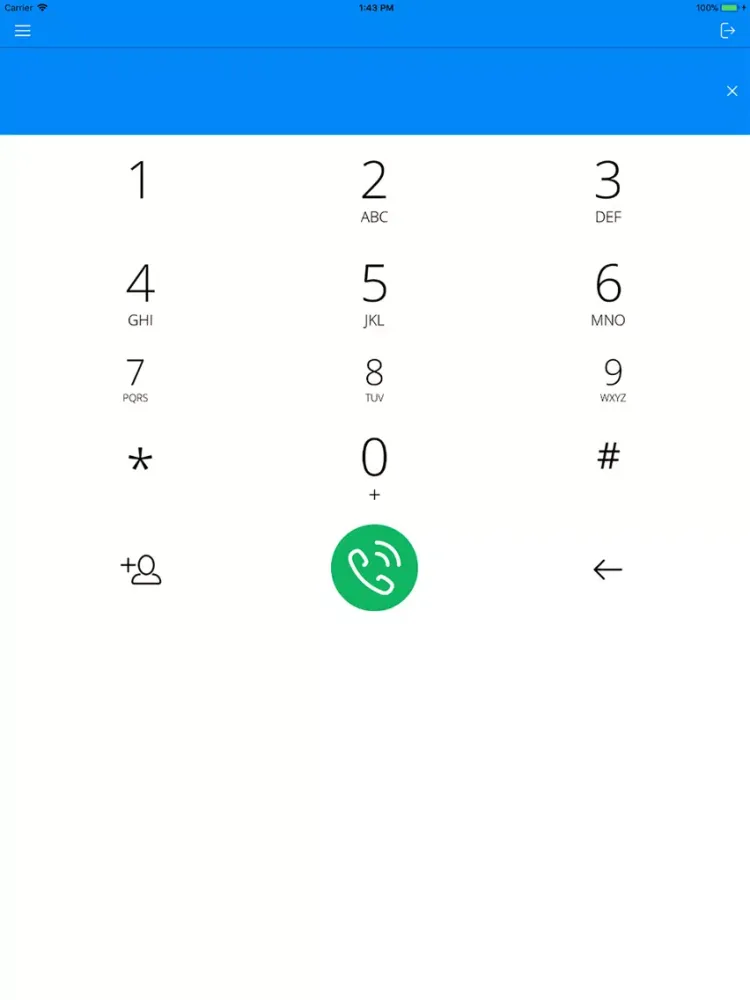 MobileVoipConnect iPad  स्क्रीनशॉट