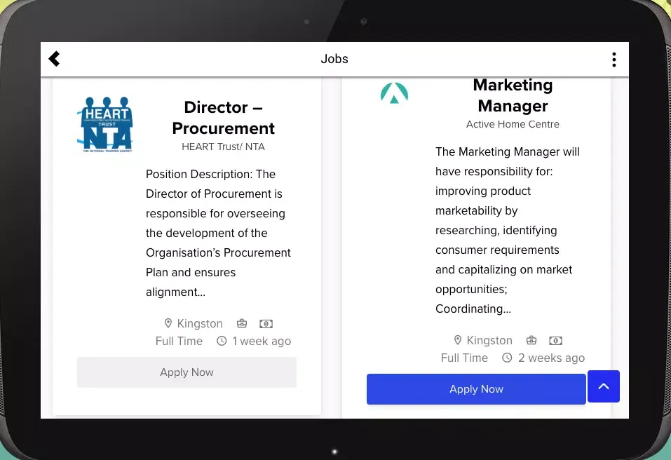 Jobs in Jamaica - Jamaican Medium Jobs Screenshots
