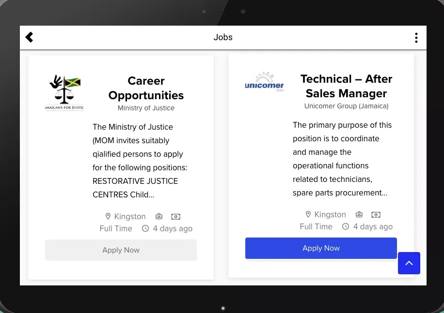 Jobs in Jamaica - Jamaican Medium Jobs Screenshots