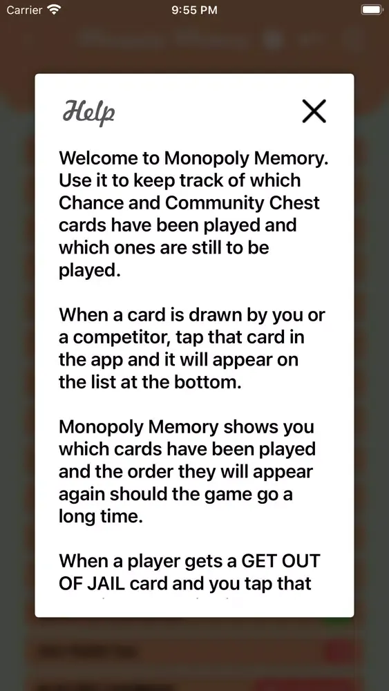 ภาพหน้าจอของ Monopoly Memory