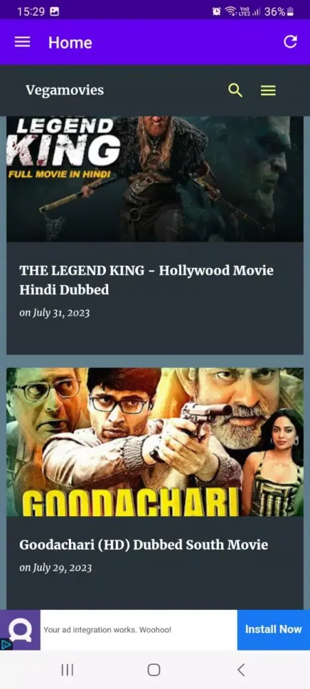 Screenshot di Movierulz