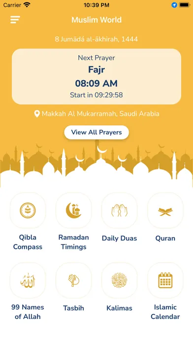 Muslim World - Prayers & Qibla स्क्रीनशॉट