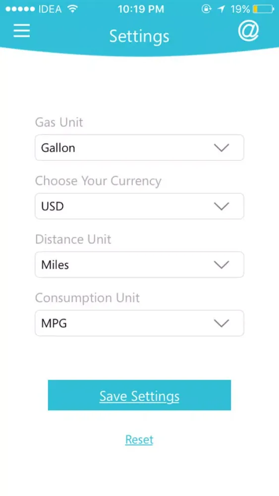 Ảnh chụp màn hình của My Gas Money