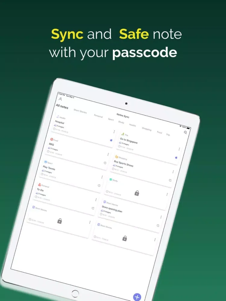 Tangkapan skrin iNotes - Safe & Sync iPad 