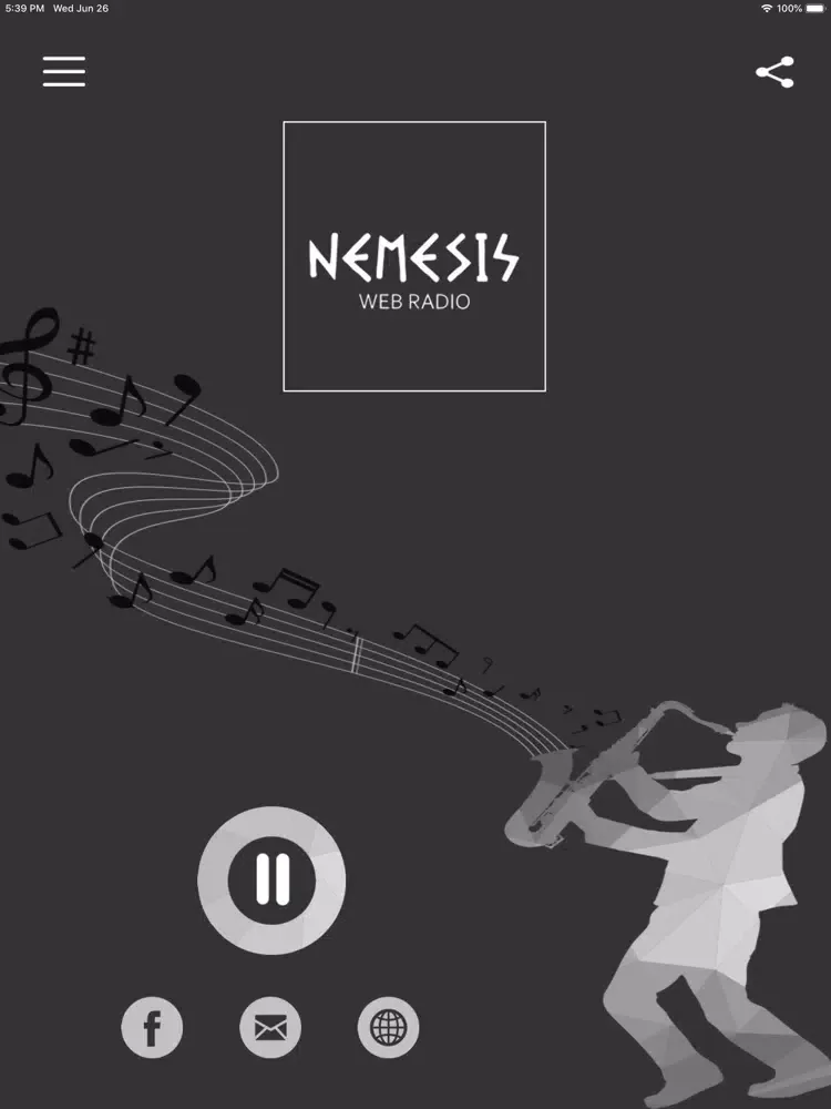 Nemesis Web Rádio iPad  Screenshots