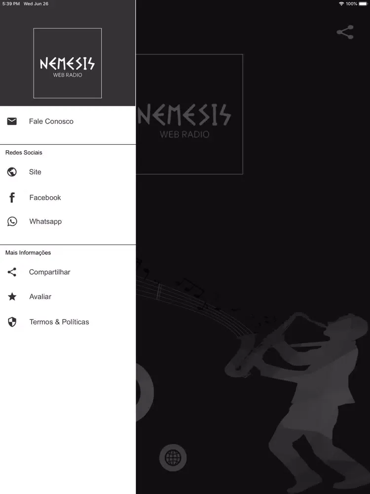 Nemesis Web Rádio iPad  Screenshots